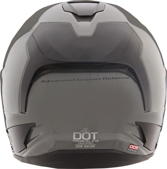 6D ATS-1R Solid Full Face Helmet Cement Gray 2XL Unisex - Image 2