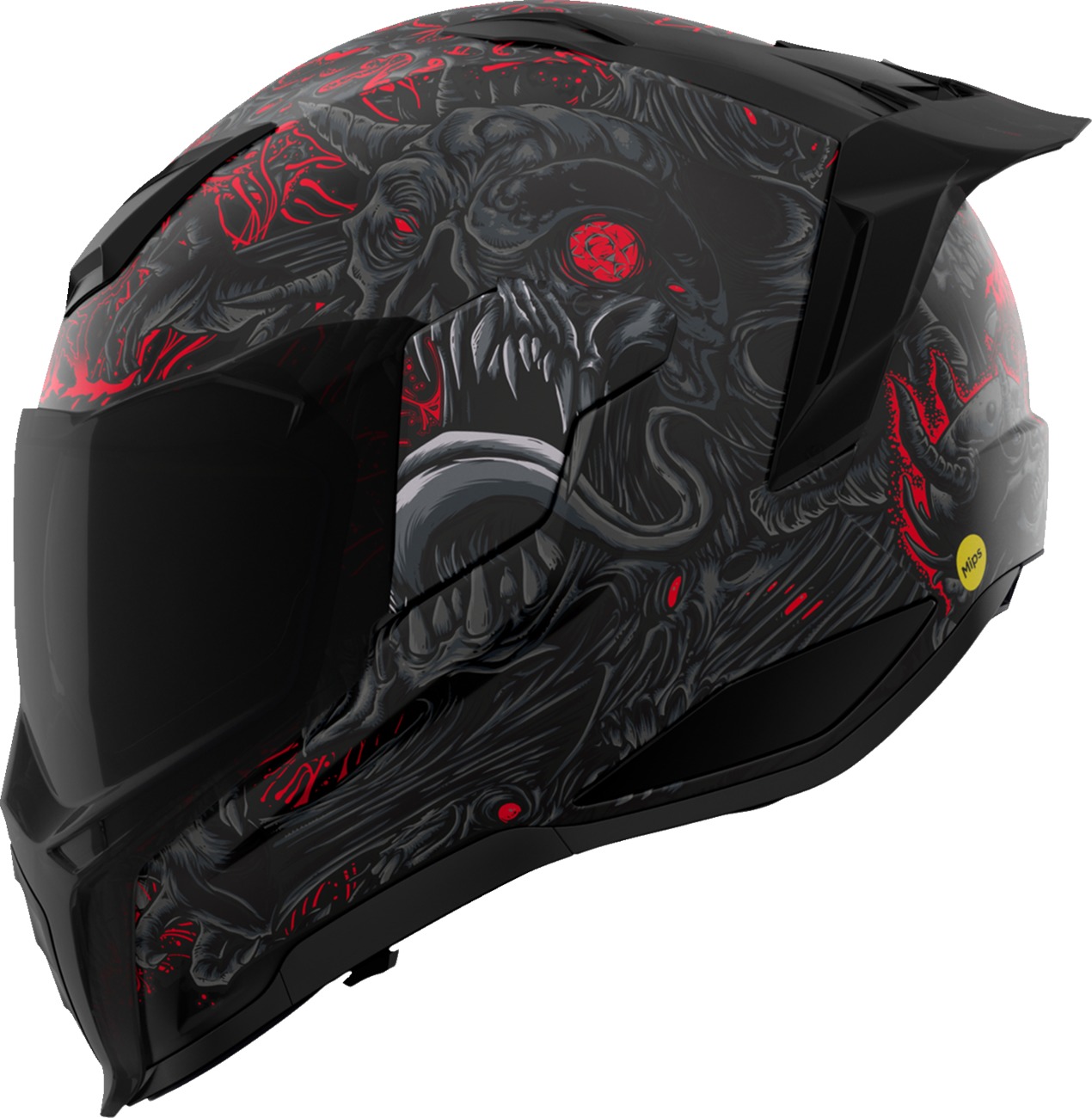 ICON Ultraflite Misanthrope MIPS Full Face Helmet 2XL Black Red - Image 4