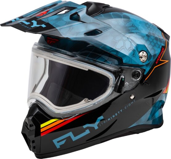 Fly Racing Trekker CW Conceal Snow Helmet Elec Shield Slate/Black/Red Small