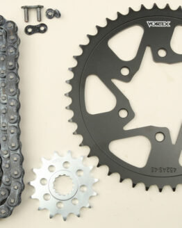 V3 Chain & Sprocket Kit Black SX Chain 520 15/45 Black Steel