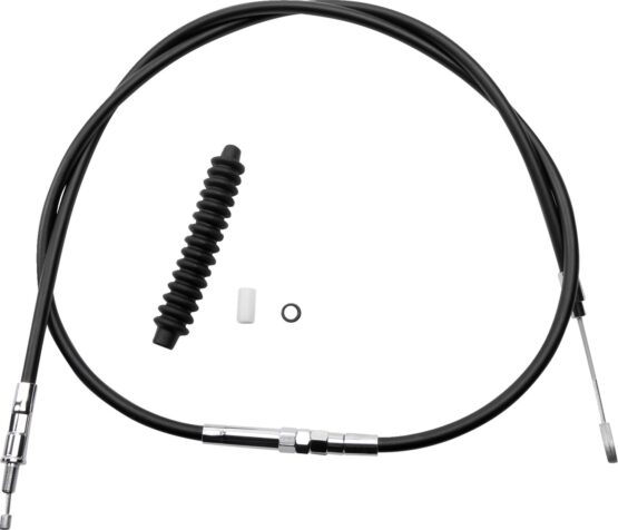 Drag Specialties Black Vinyl Clutch Cable +6in Alternate Length Harley