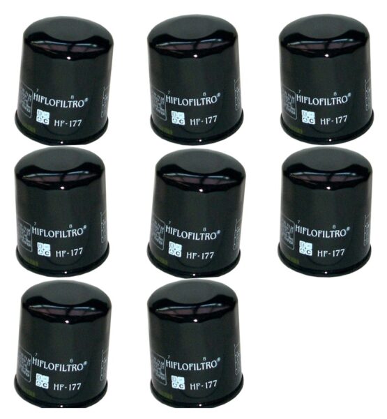 HF177 Oil Filter - Black - 8 Pack