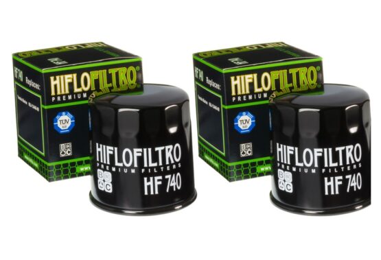 HF740 Oil Filter - Black - 2 Pack