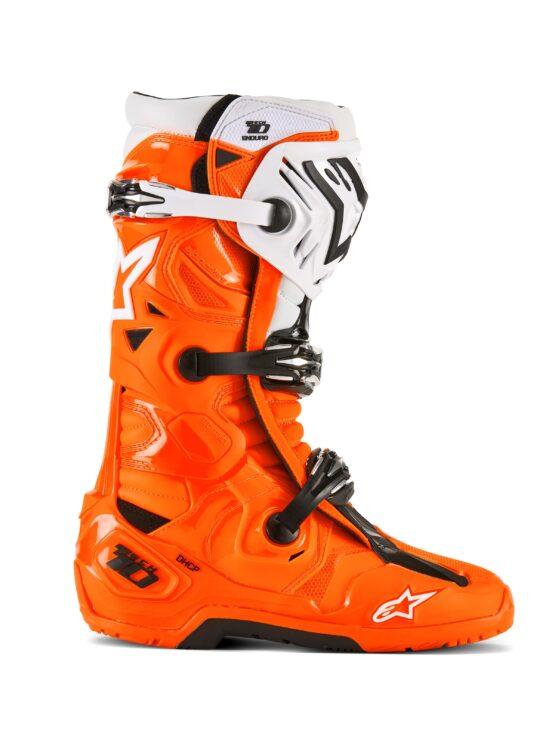 Alpinestars Tech 10 Enduro Boots Orange/Black/White US 12 - Image 6