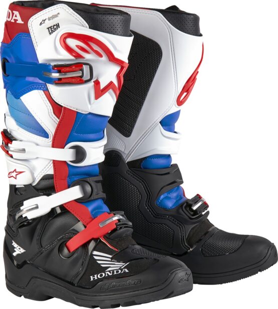 Alpinestars Tech 7 Enduro Drystar Boots US 12 Black White Blue Red