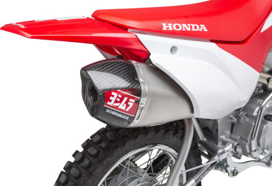 Yoshimura RS-9T Aluminum Full Exhaust CF Cap Silver Fits 2019+ Honda CRF110F - Image 3