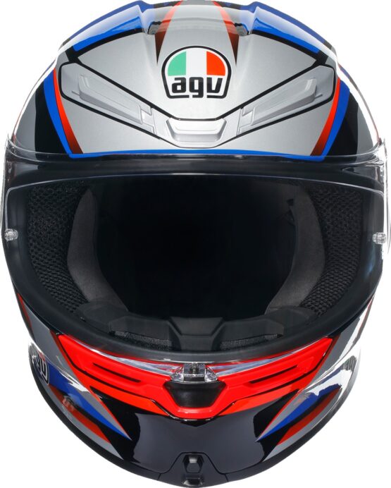 AGV K6 S Slashcut Helmet XL Blue Silver Red Full Face Unisex - Image 3