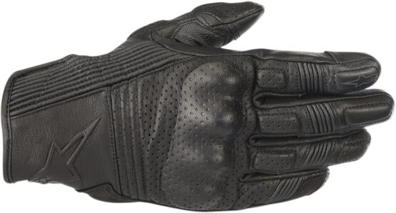 Mustang V2 Leather Motorcycle Gloves Black Small