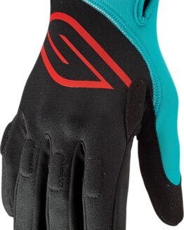 Circuit Perforated Watercraft Gloves - Black/Aqua Unisex Adult Large