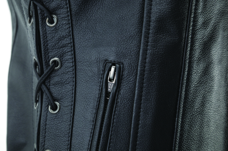 Kuryakyn Sapphire Leather Vest Black Womens Small - Image 6