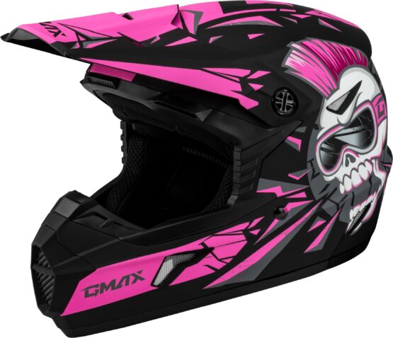 GMAX MX-46Y Unstable Youth Helmet Matte Black/Pink Medium