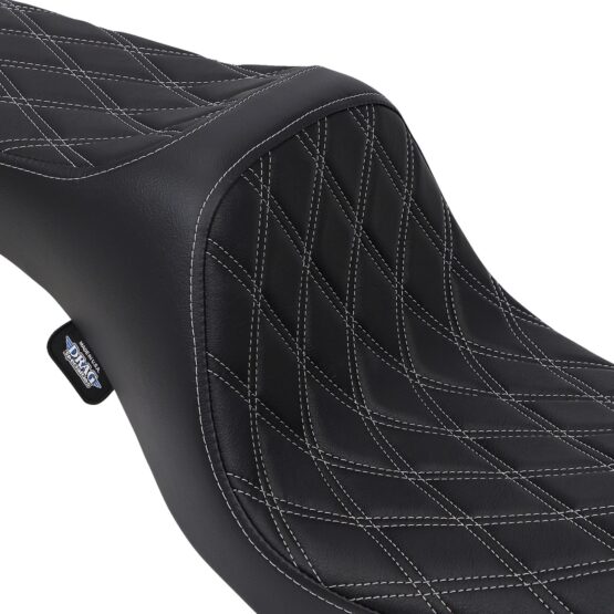 Drag Specialties Predator III Seat Double Diamond Black Harley Dyna - Image 3