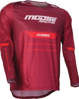 Moose Alpha One Jersey Men's Burgundy White Small
