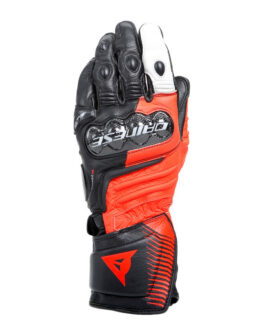 Dainese Carbon 4 Long Leather Gloves Black/Red/White XS