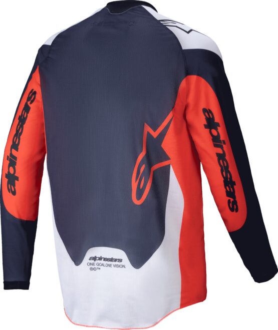 Alpinestars Pro-Dura Jersey Navy/Hot Orange/White LG - Image 2
