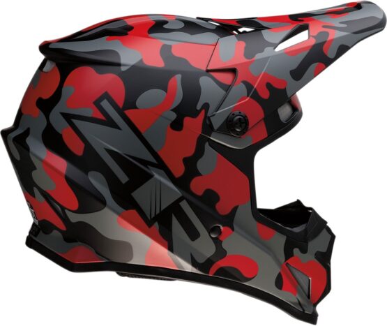 Rise Camouflage Full Face Offroad Helmet Red X-Large - Image 2