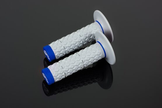 Renthal MX Dual Compound Grips Gray/Blue - Image 4
