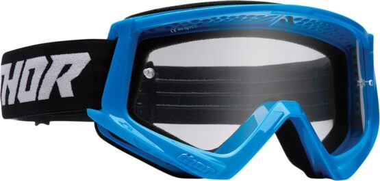 Thor Combat Racer Goggle Blue Adult Unisex Clear Lens