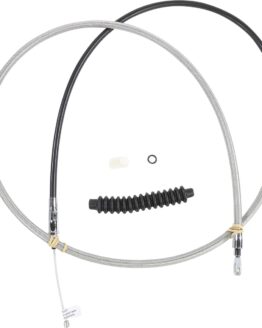 Drag Specialties Braided Stainless Clutch Cable Chrome For Harley-Davidson