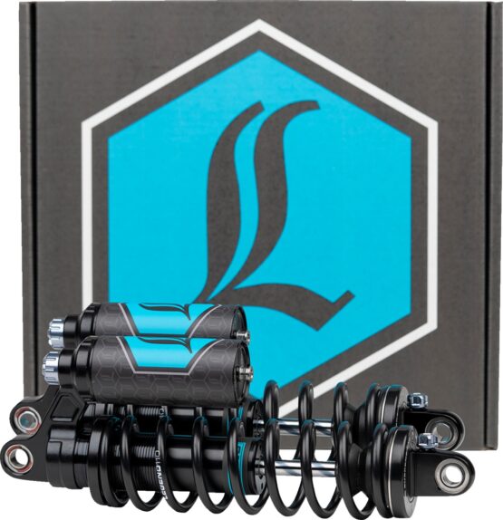 Legend REVO ARC Piggyback Shocks Black 14in Standard For 99-17 Dyna