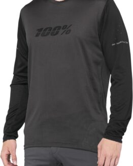 100% Men's Ridecamp Long Sleeve Jersey Black/Charcoal XL