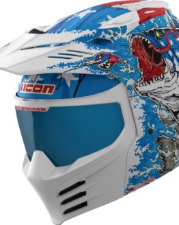 ICON Elsinore American Basstard Helmet Blue/White - S