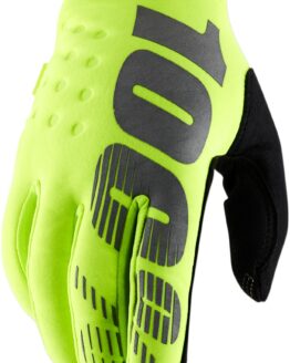 100% Men's Brisker Cold-Weather Gloves 2XL Flo Yellow/Black