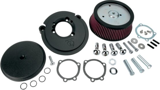 Arlen Ness Stage I Big Sucker Air Filter Kit Black Smooth Steel