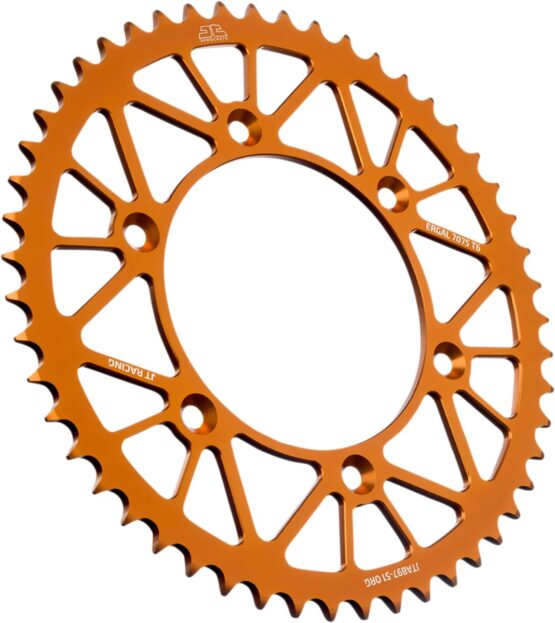 Orange Aluminum Rear Sprocket - 51 Teeth 520 Pitch