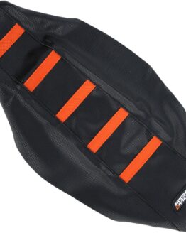 Black/Orange Ribbed Seat Cover