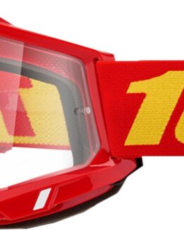 100% Accuri 2 Goggles Red Clear Lens Adult One Size