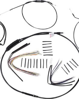 Extended Black Control Cable Kit for 16" Apehanger Bars