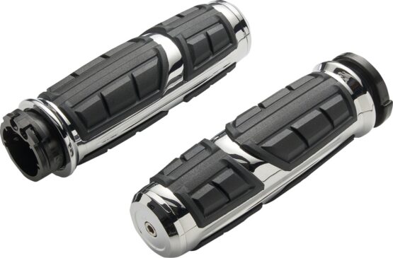 CIRO Chicane Chrome Cable Grips Pair For Harley-Davidson