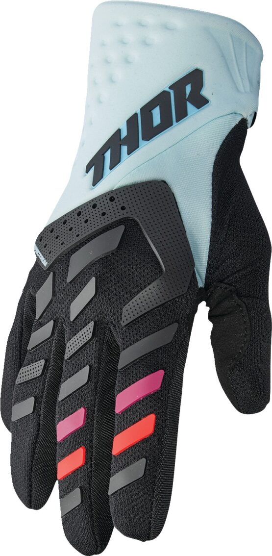 Thor Women's Spectrum Gloves XL Black/Mint/Light Blue