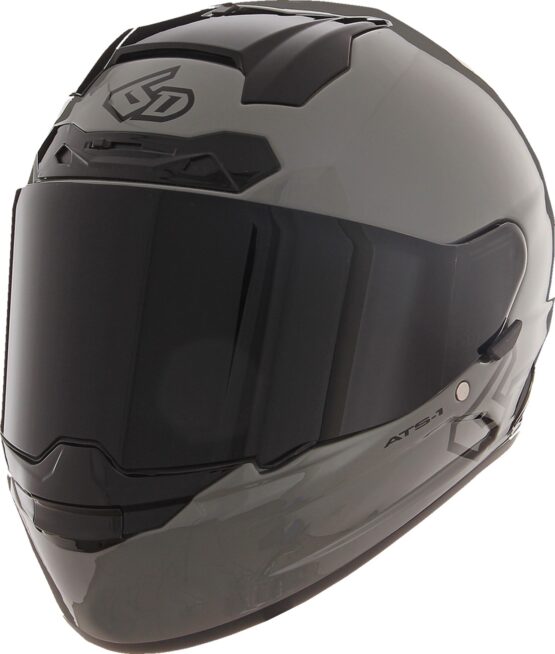 6D ATS-1R Solid Full Face Helmet XL Gloss Gray - Image 2