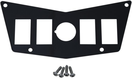 Moose Dashplate 4-Switch 12V Black Steel Fits 08-14 RZR800 12-18 RZR570