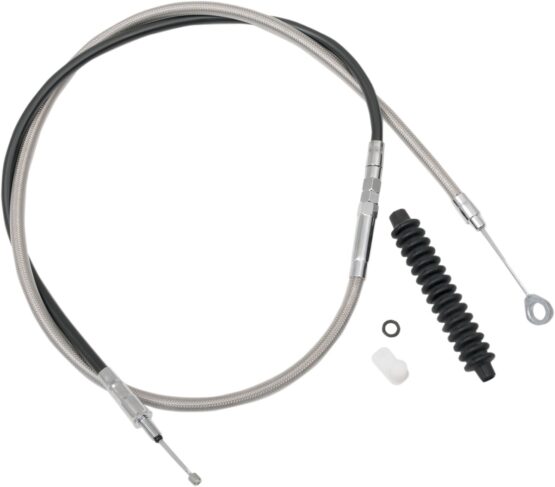 Drag Specialties Braided Stainless Clutch Cable Chrome For Harley-Davidson