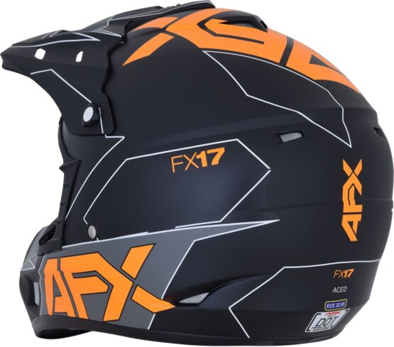 FX-17 Full Face Offroad Helmet Matte Orange 2X-Large - Image 3
