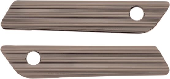 Arlen Ness 10-Gauge Saddlebag Latch Covers Titanium