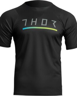 Thor Assist Caliber Short-Sleeve Jersey Grey/Black Men's Large