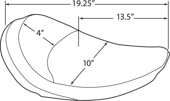 Black Vinyl Wide Solo Seat - Image 2