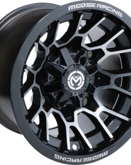 Moose 24X Rear Wheel 12x8 4/136 Black Gloss For Can-Am Kawasaki Honda