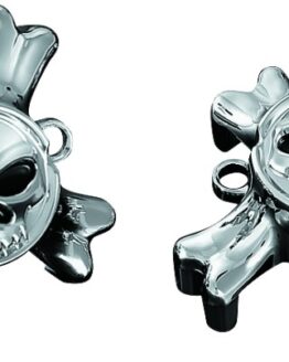 Kuryakyn Zombie Grip Emblems w/ Throttle Boss Chrome Pair 6278