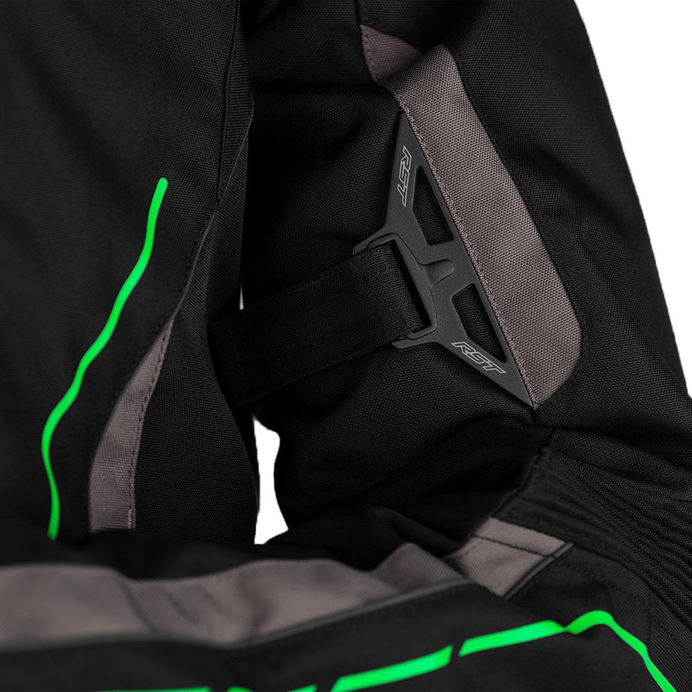 RST S1 CE Textile Jacket Black/Grey/Neon Green Small - Image 5