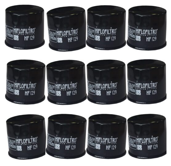 HF129 Oil Filter - Black - 12 Pack
