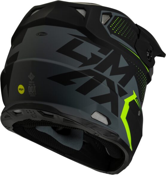 GMAX MX-96 502 Helmet Matte Grey/Hi-Vis XL Offroad - Image 3