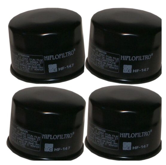 HF147 Oil Filter - Black - 4 Pack