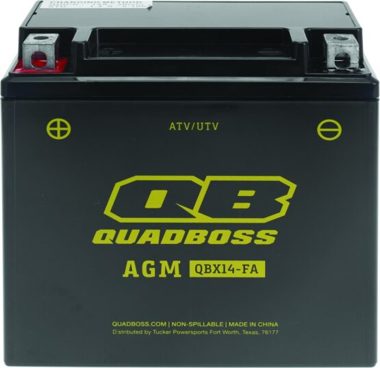 QuadBoss AGM Battery QBX14-FA Maintenance-Free Fits 89-90 Honda FL400R
