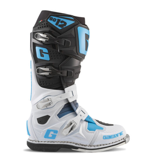 Gaerne SG12 Limited Edition Boot Black White Blue Size 11 - Image 6