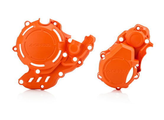 Acerbis X-Power Engine Cover Kit Orange For KTM 250/350 EXC-F, Husqvarna FE 250/350